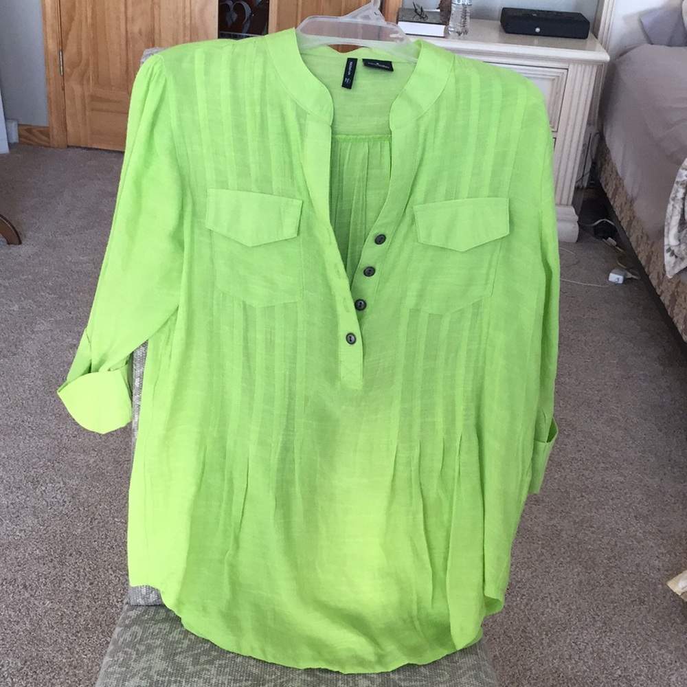 Rayon, green tunic